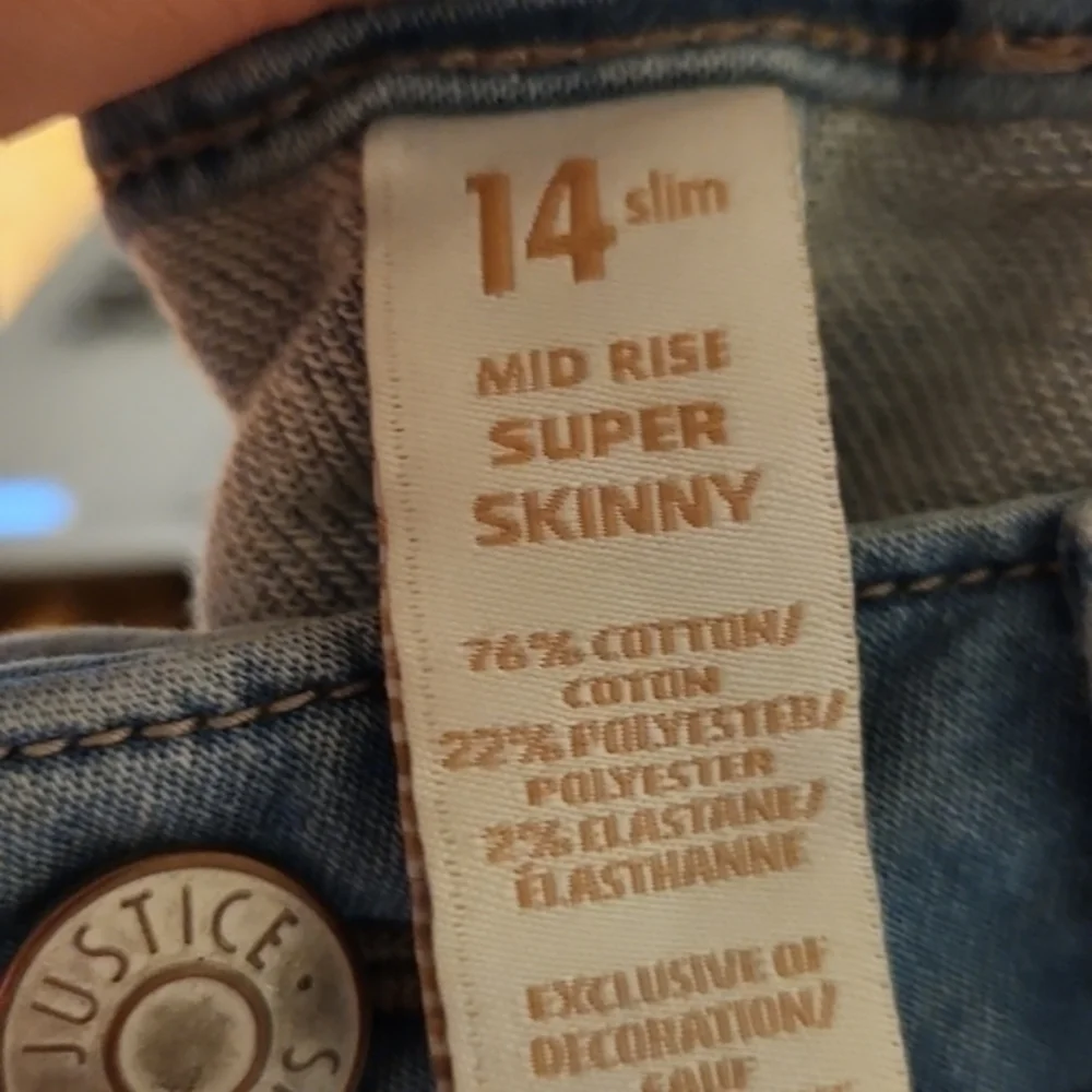 [Justice] Mid Rise Super Skinny- Size 14 Slim